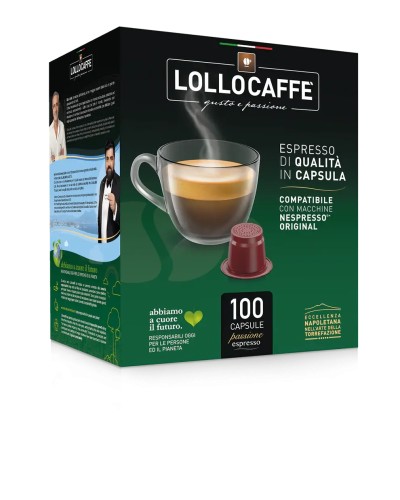 100 CAPSULE COMPATIBILI NESPRESSO LOLLO - MISCELA ARGENTO