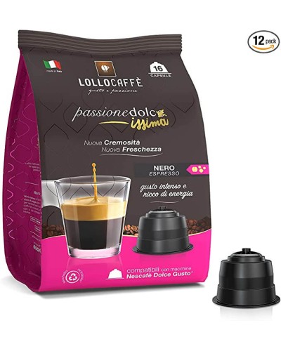 96 CAPSULE COMPATIBILI DOLCE GUSTO LOLLO - MISCELA NERA