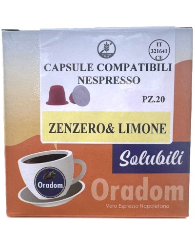 Zenzero e Limone - 20 Capsule  Compatibile Nespresso ORADOM
