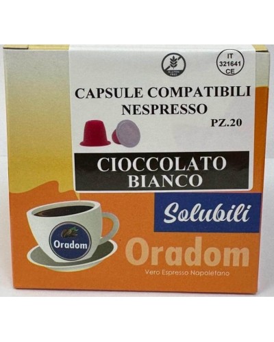 CIOCCOLATO BIANCO - 20 Capsule  Compatibile Nespresso ORADOM