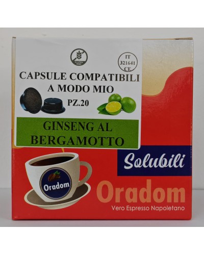 Ginseng al Bergamotto - 20 Capsule Compatibili A Modo Mio ORADOM