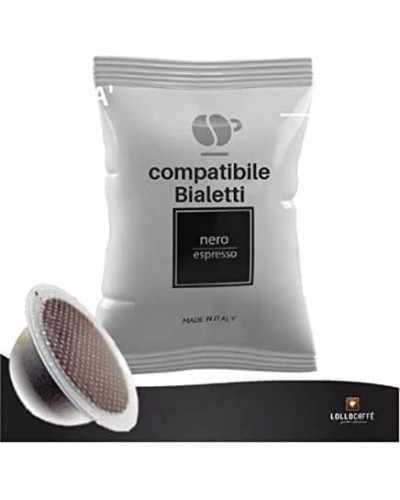 100 CAPSULE COMPATIBILI BIALETTI LOLLO - MISCELA NERA