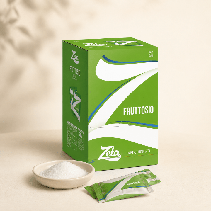 Fruttosio Zeta 150 Bustine da 5 g | Dispenser 750 g