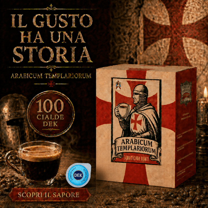 100 Cialde ESE 44mm Miscela Dek | Caffè Templare
