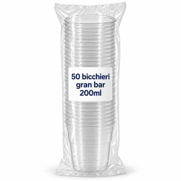 Bicchieri Gran Bar 200 ml Trasparenti | 50 Pezzi