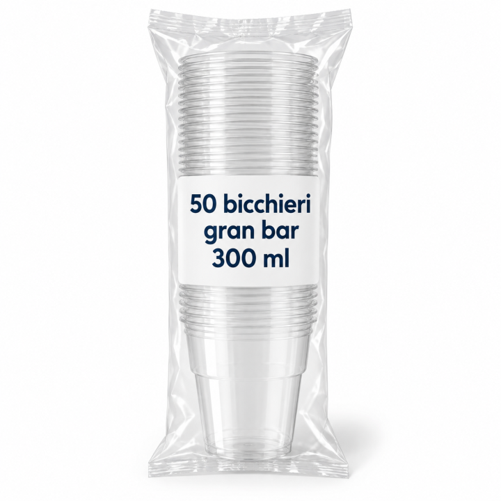 Bicchieri Gran Bar 300 ml Trasparenti | 50 Pezzi
