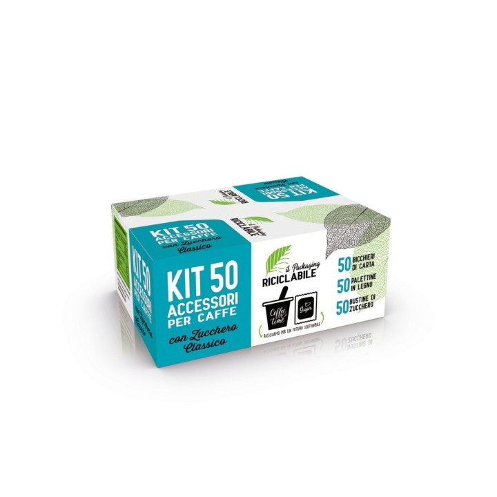 Kit Caffè 50 Servizi con Zucchero Classico | Scatola