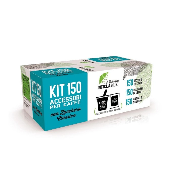 Kit Caffè 150 Servizi con Zucchero Classico | Scatola