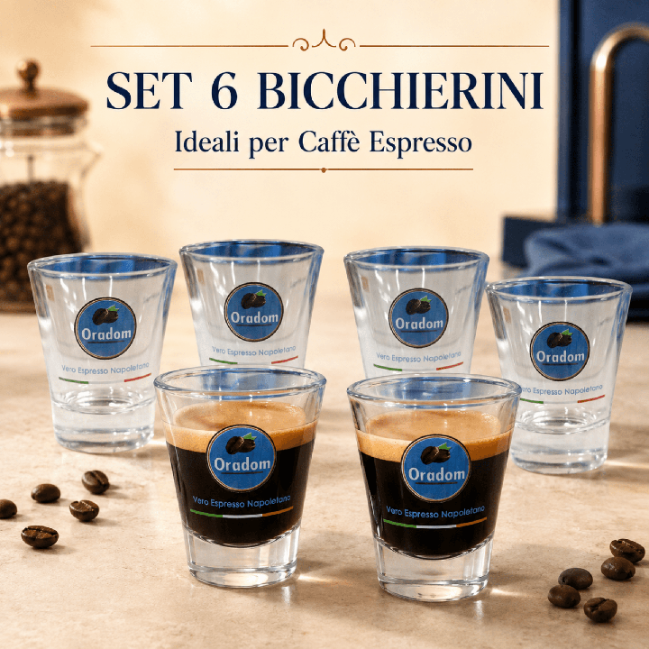 Set 6 Bicchierini in Vetro per Caffè Espresso | Oradom