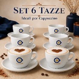 Set 6 Tazze da Cappuccino Bianche | Oradom
