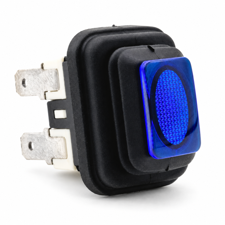Pulsante Spia Blu Didiesse Frog | Ricambio Bipolare