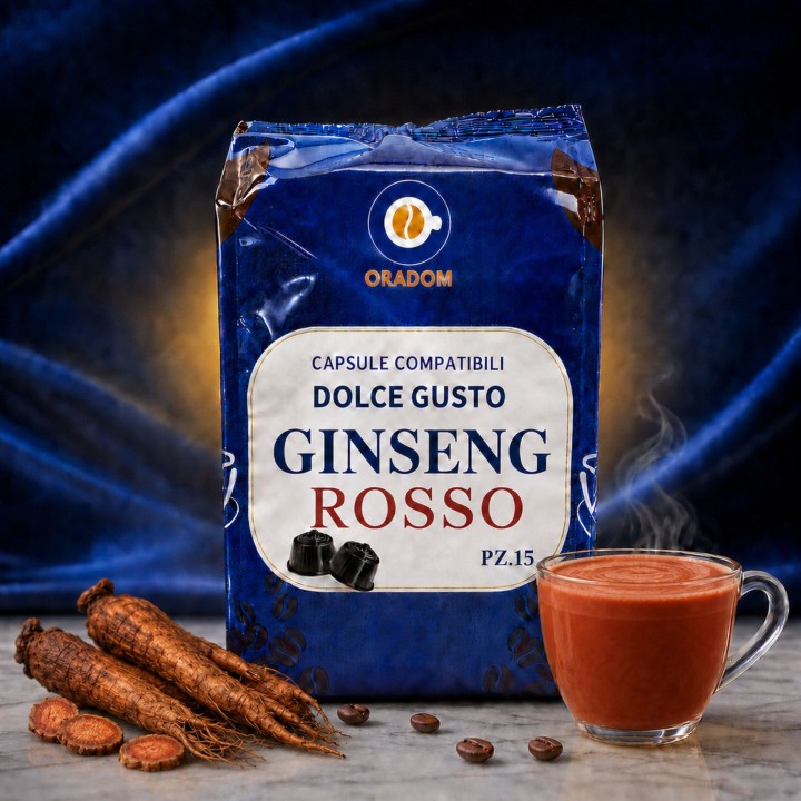Ginseng Rosso Oradom | 15 Capsule Compatibili Dolce Gusto